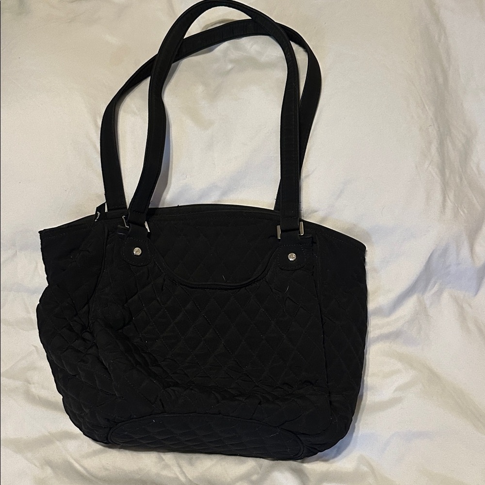 Vera Bradley Classic Black Quilted Tote